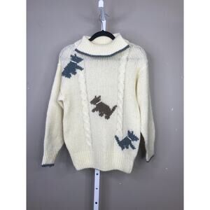 Vintage Chaus Terrier dog cute knit sweater